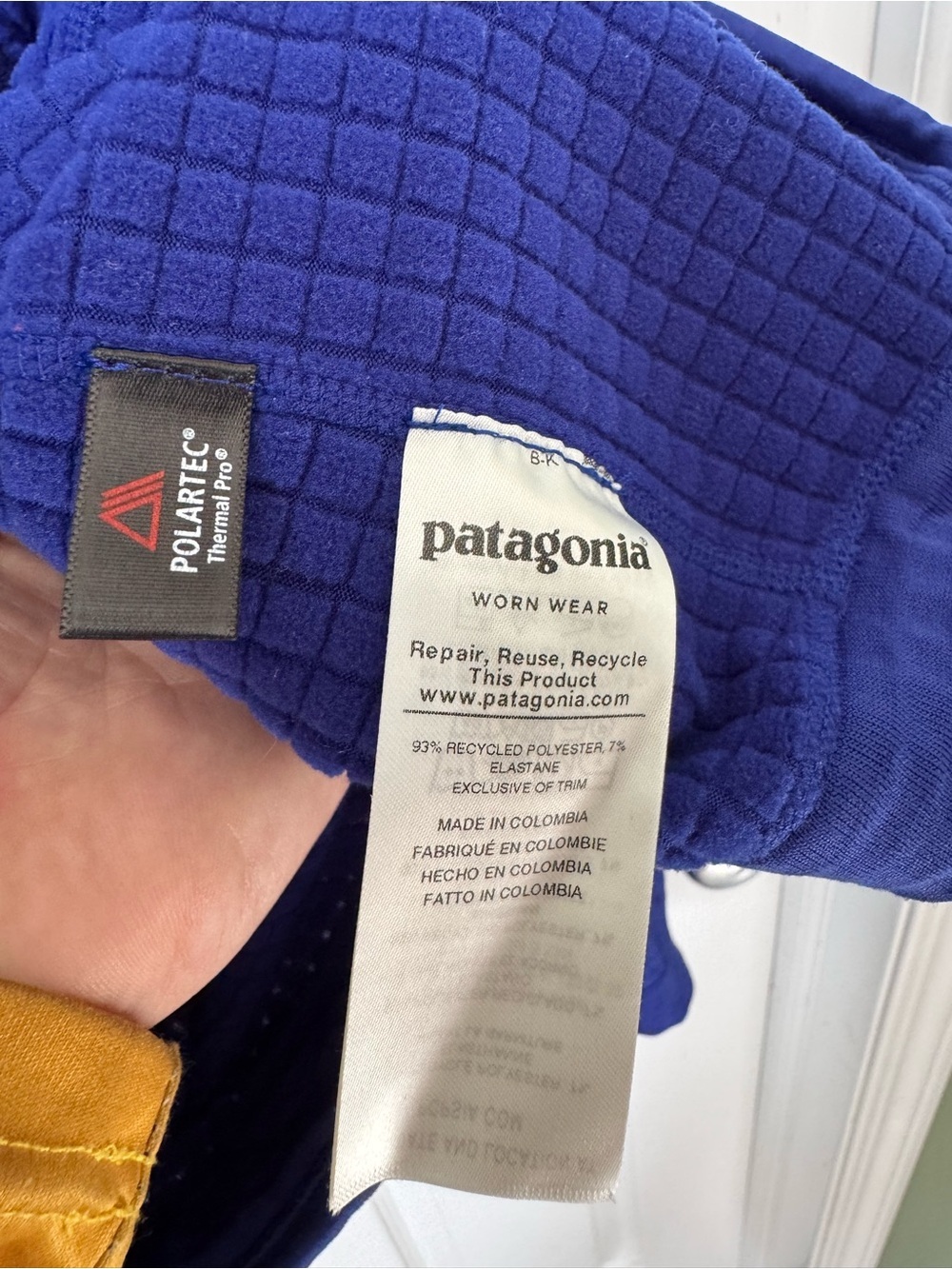 Women’s Patagonia R1 Air Full Zip Hoody Size XL Like New Cobalt Blue - Picture 8 of 10